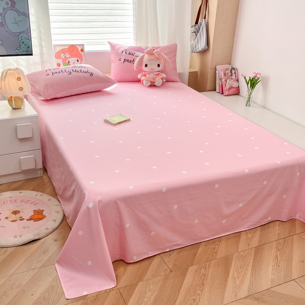 91家纺网 家纺一手货源 找家纺 孩子王家纺 2026新款卡通全棉纯棉正版授权大版三丽鸥系列四件套 好伙伴