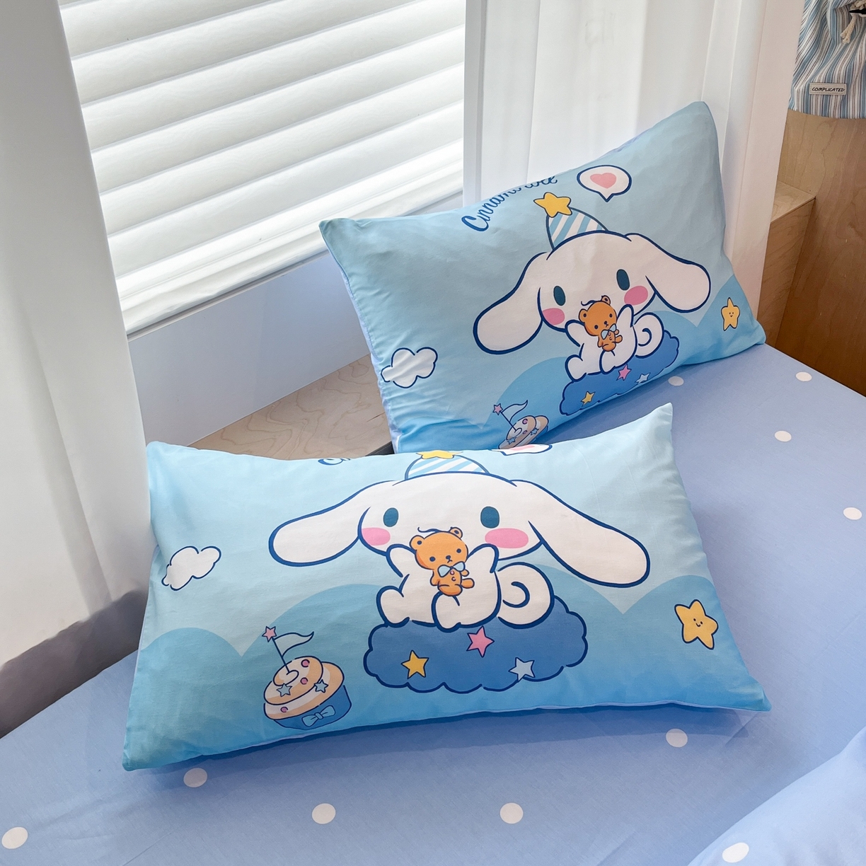 91家纺网 家纺一手货源 找家纺 孩子王家纺 2026新款卡通全棉纯棉正版授权大版三丽鸥系列四件套 棉花糖大耳狗