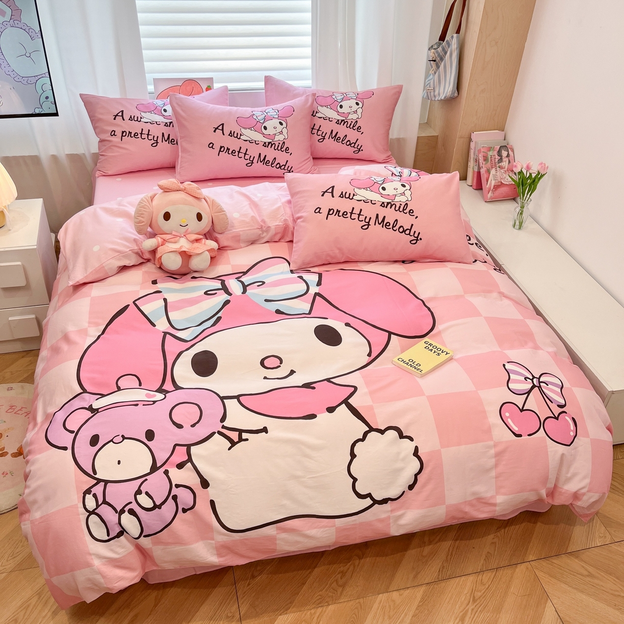 91家纺网 家纺一手货源 找家纺 孩子王家纺 2026新款卡通全棉纯棉正版授权大版三丽鸥系列四件套 好伙伴