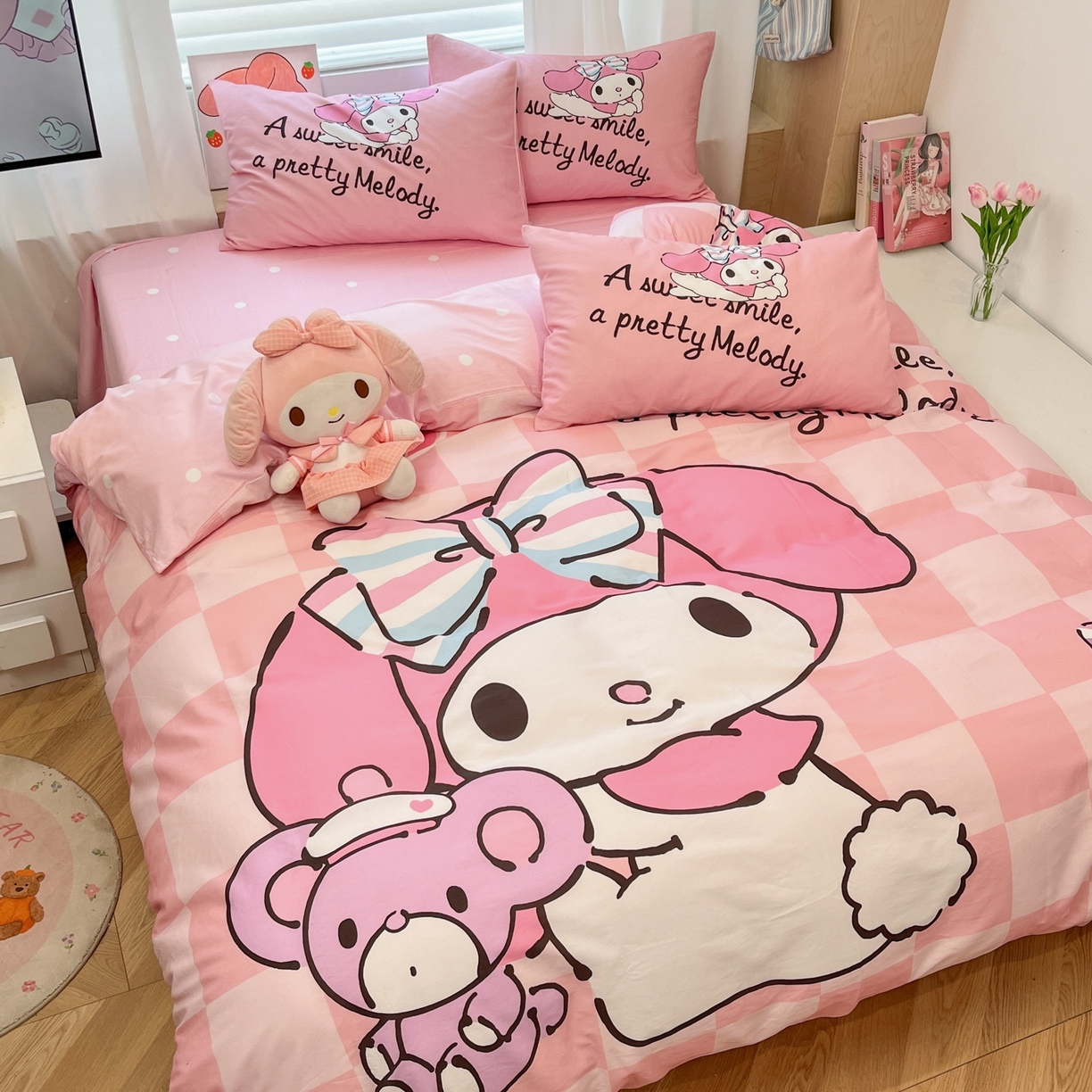 91家纺网 家纺一手货源 找家纺 孩子王家纺 2026新款卡通全棉纯棉正版授权大版三丽鸥系列四件套 好伙伴