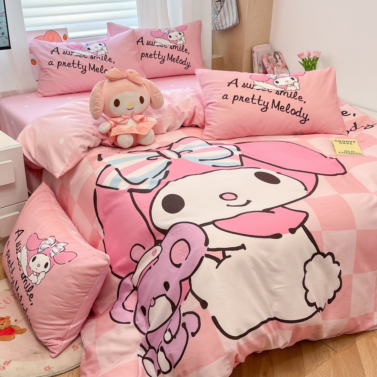 91家纺网 家纺一手货源 找家纺 孩子王家纺 2026新款卡通全棉纯棉正版授权大版三丽鸥系列四件套 好伙伴