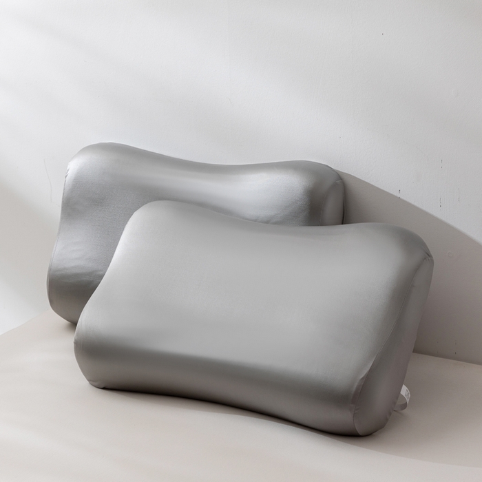 91家纺网 家纺一手货源 找家纺 七夜居 2026新款磁石枕玉石枕生物基聚氨酯零压力双拼慢回弹枕芯枕头 灰色