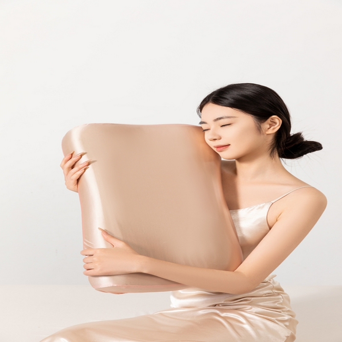 91家纺网 家纺一手货源 找家纺 七夜居 2026新款磁石枕玉石枕生物基聚氨酯零压力双拼慢回弹枕芯枕头 粉玉