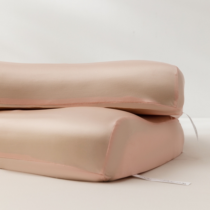 91家纺网 家纺一手货源 找家纺 七夜居 2026新款磁石枕玉石枕生物基聚氨酯零压力双拼慢回弹枕芯枕头 粉玉