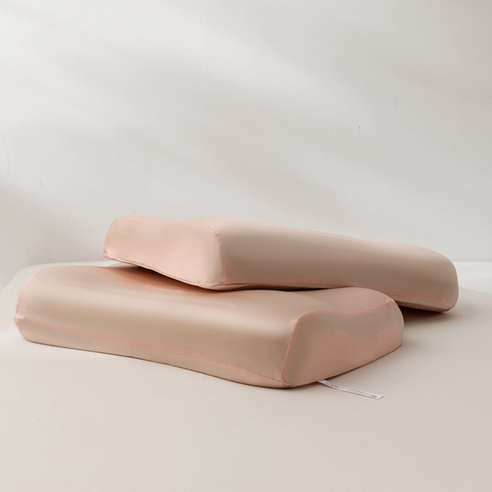 91家纺网 家纺一手货源 找家纺 七夜居 2026新款磁石枕玉石枕生物基聚氨酯零压力双拼慢回弹枕芯枕头 粉玉