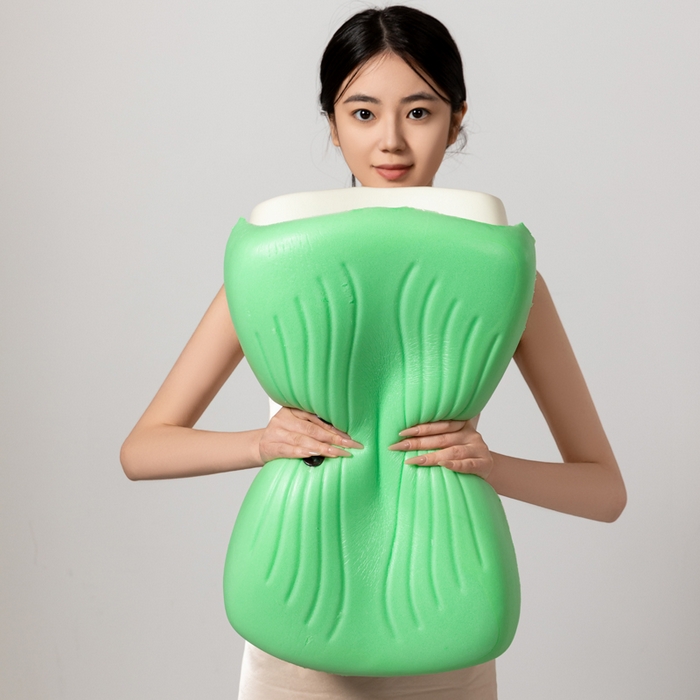 91家纺网 家纺一手货源 找家纺 七夜居 2026新款磁石枕玉石枕生物基聚氨酯零压力双拼慢回弹枕芯枕头 灰色