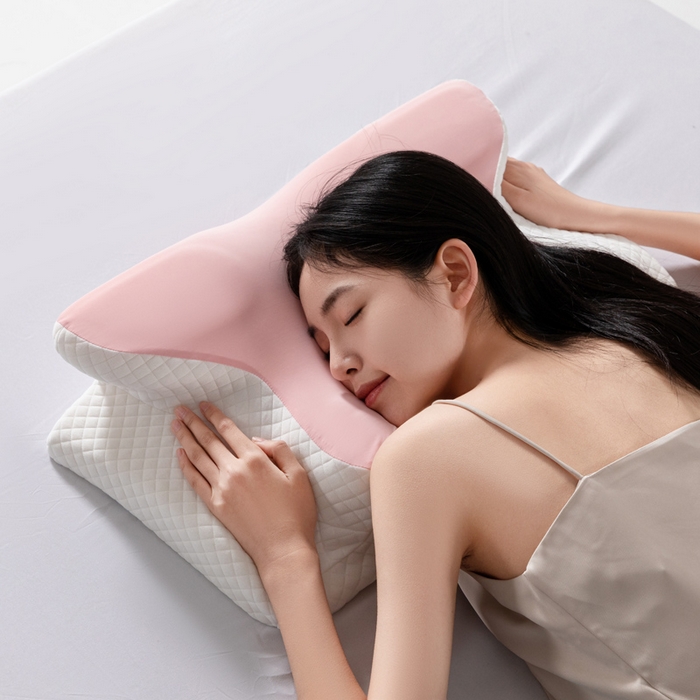 91家纺网 家纺一手货源 找家纺 （总）七夜居 2026新款跨境支撑性牛角枕飞机枕碟形枕枕头慢回弹枕芯