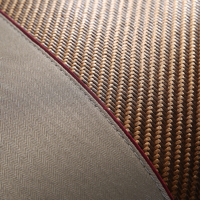 91家纺网 家纺一手货源 找家纺 小牛席业 2026新款冰藤夏凉枕套【中式刺绣】 斜纹冰藤黑咖