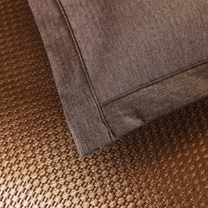 91家纺网 家纺一手货源 找家纺 小牛席业 2026新款冰藤夏凉枕套【中式刺绣】 大冰藤咖色