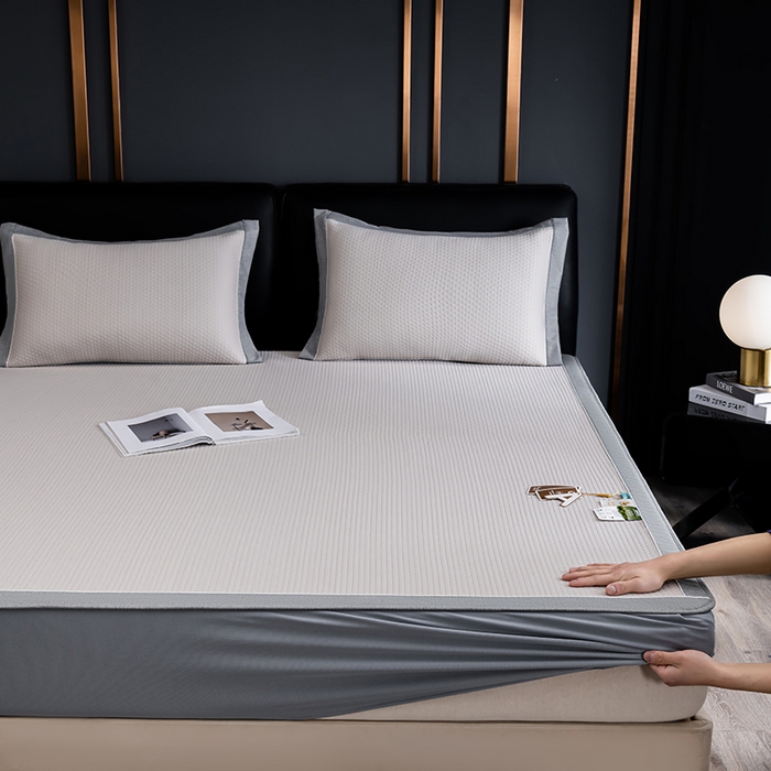 （总）小牛席业 2026新款经典款-千鸟格冷感豆豆席系列（床笠款）