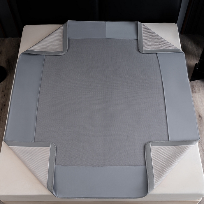 91家纺网 家纺一手货源 找家纺 小牛席业 2026新款经典款-千鸟格冷感豆豆席系列（床笠款） 米色