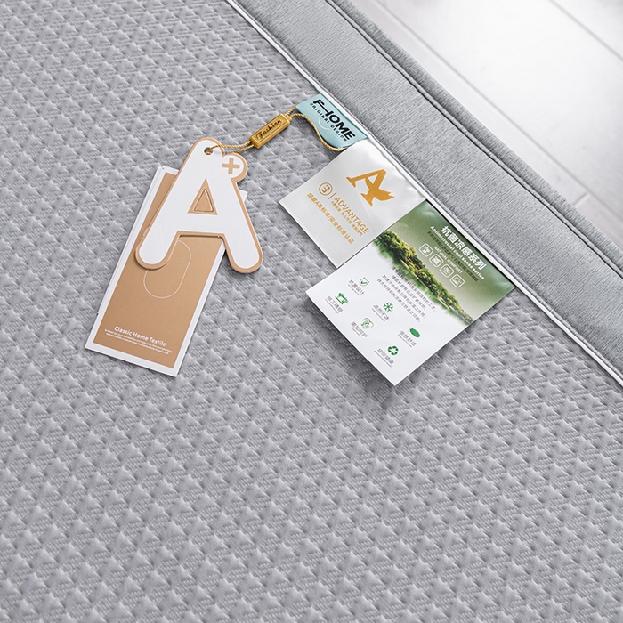 91家纺网 家纺一手货源 找家纺 小牛席业 2026新款经典款-千鸟格冷感豆豆席系列（床笠款） 灰色