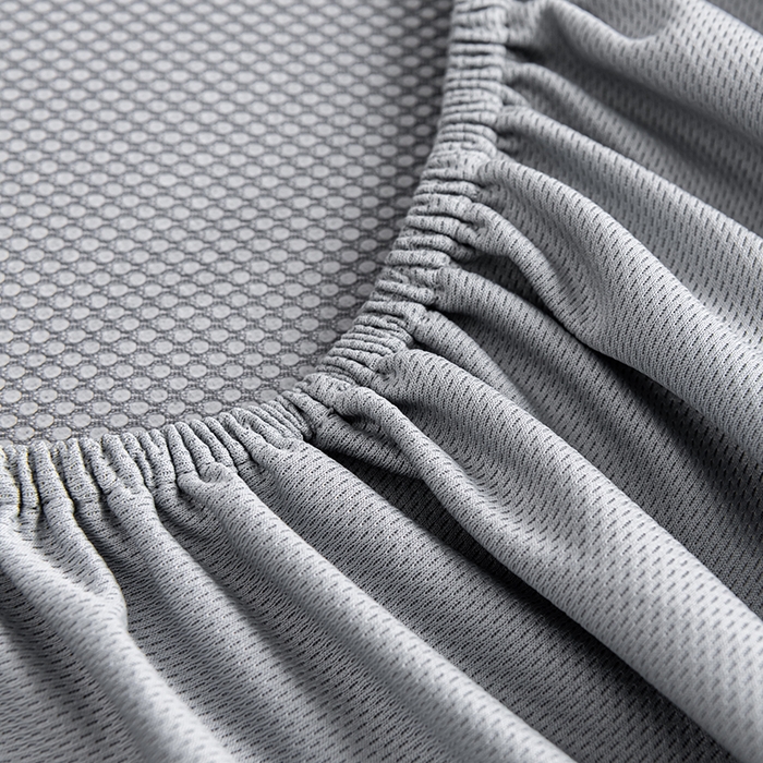 91家纺网 家纺一手货源 找家纺 小牛席业 2026新款经典款-千鸟格冷感豆豆席系列（床笠款） 灰色