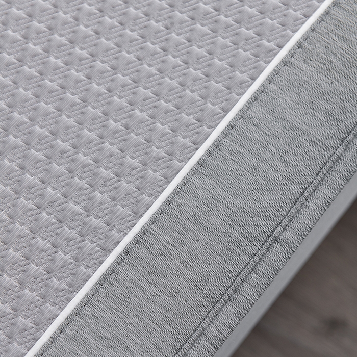 91家纺网 家纺一手货源 找家纺 小牛席业 2026新款经典款-千鸟格冷感豆豆席系列（床笠款） 灰色