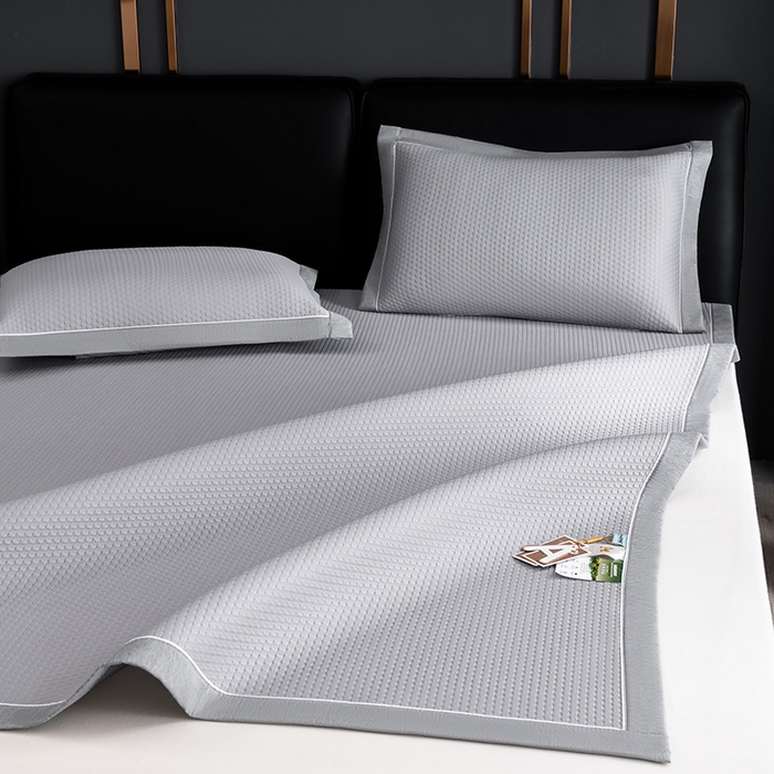 小牛席业 2026新款经典款-千鸟格冷感豆豆席系列 灰色