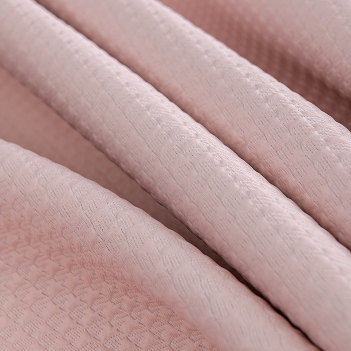 91家纺网 家纺一手货源 找家纺 小牛席业 2026新款经典款-千鸟格冷感豆豆席系列 粉色