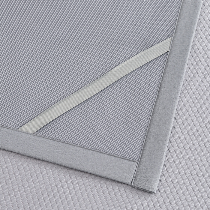 91家纺网 家纺一手货源 找家纺 小牛席业 2026新款经典款-千鸟格冷感豆豆席系列 灰色