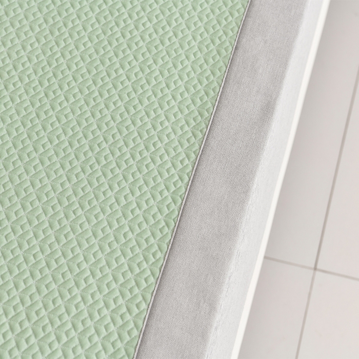 91家纺网 家纺一手货源 找家纺 小牛席业 2026新款爱家熊猫豆豆席系列 绿色