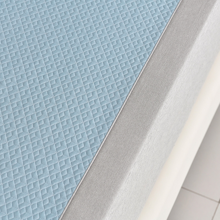 91家纺网 家纺一手货源 找家纺 小牛席业 2026新款爱家熊猫豆豆席系列 蓝色