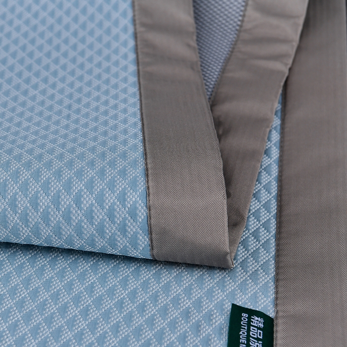 91家纺网 家纺一手货源 找家纺 小牛席业 2026新款7D速冷凉感豆豆席系列 蓝色