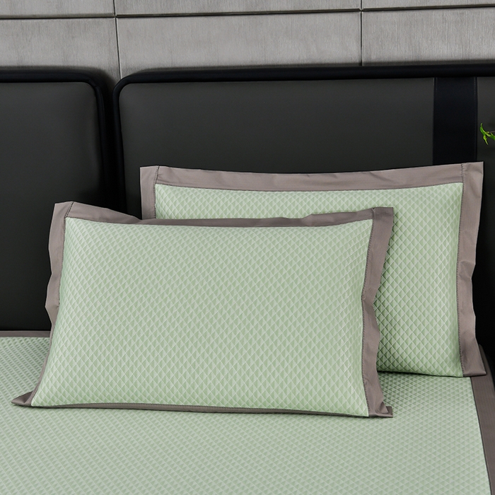 91家纺网 家纺一手货源 找家纺 小牛席业 2026新款7D速冷凉感豆豆席系列 浅绿