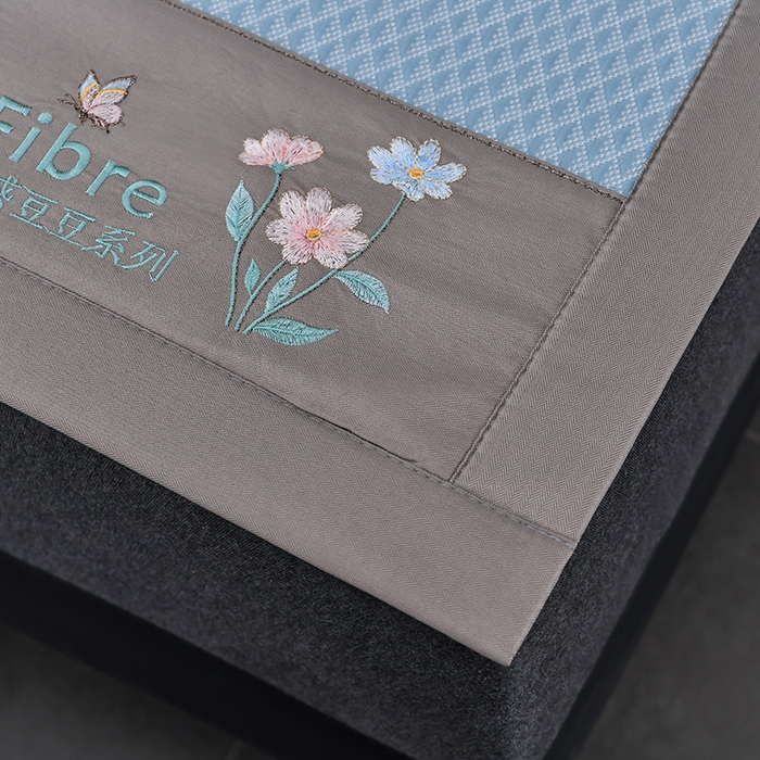 91家纺网 家纺一手货源 找家纺 小牛席业 2026新款7D速冷凉感豆豆席系列 蓝色