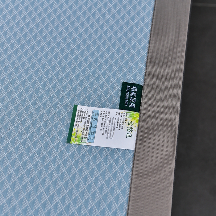 91家纺网 家纺一手货源 找家纺 小牛席业 2026新款7D速冷凉感豆豆席系列 蓝色