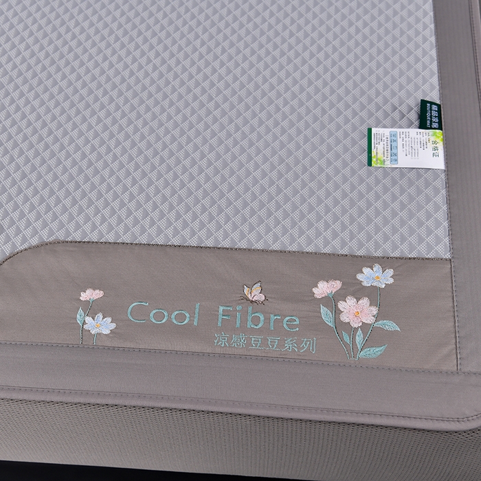 91家纺网 家纺一手货源 找家纺 小牛席业 2026新款7D速冷凉感豆豆席系列（床笠款） 灰色