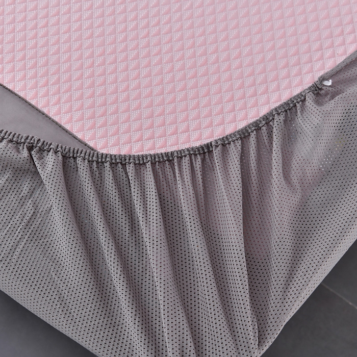 91家纺网 家纺一手货源 找家纺 小牛席业 2026新款7D速冷凉感豆豆席系列（床笠款） 粉色