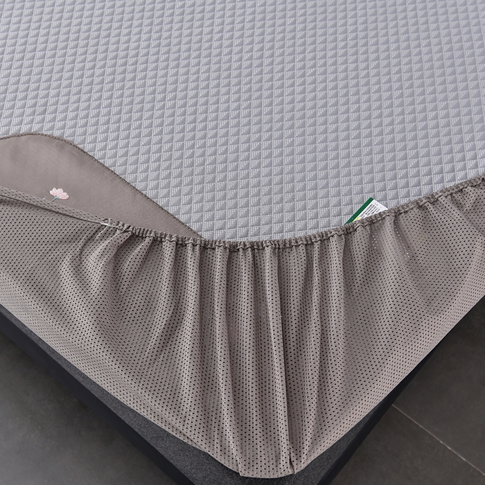 91家纺网 家纺一手货源 找家纺 小牛席业 2026新款7D速冷凉感豆豆席系列（床笠款） 灰色