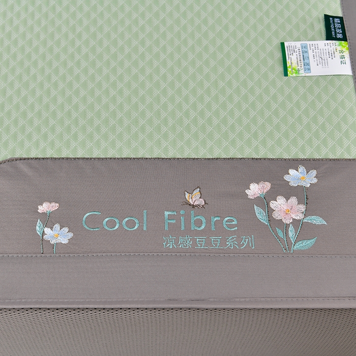 91家纺网 家纺一手货源 找家纺 小牛席业 2026新款7D速冷凉感豆豆席系列（床笠款） 浅绿