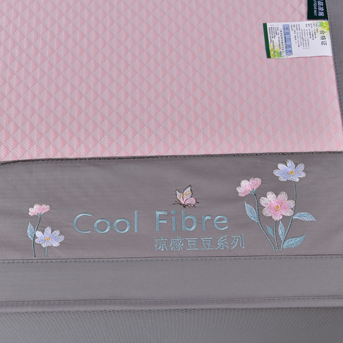 91家纺网 家纺一手货源 找家纺 小牛席业 2026新款7D速冷凉感豆豆席系列（床笠款） 粉色