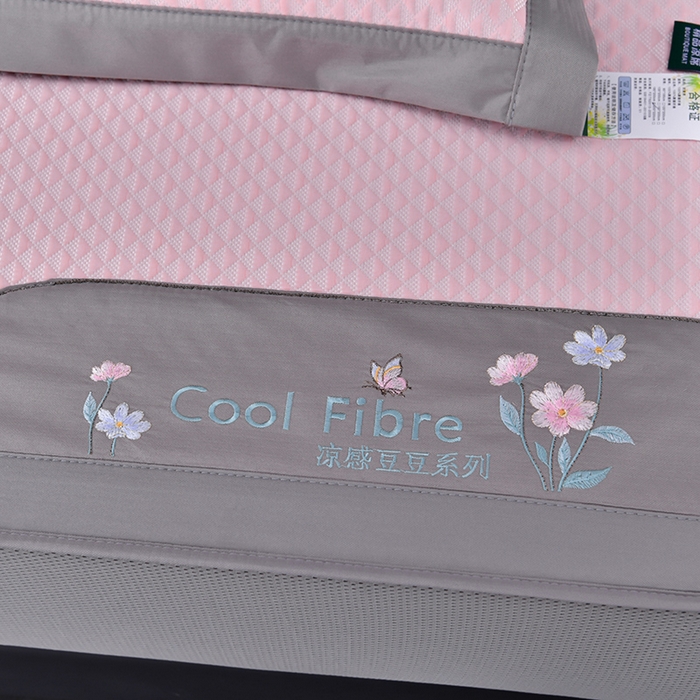 91家纺网 家纺一手货源 找家纺 小牛席业 2026新款7D速冷凉感豆豆席系列（床笠款） 粉色