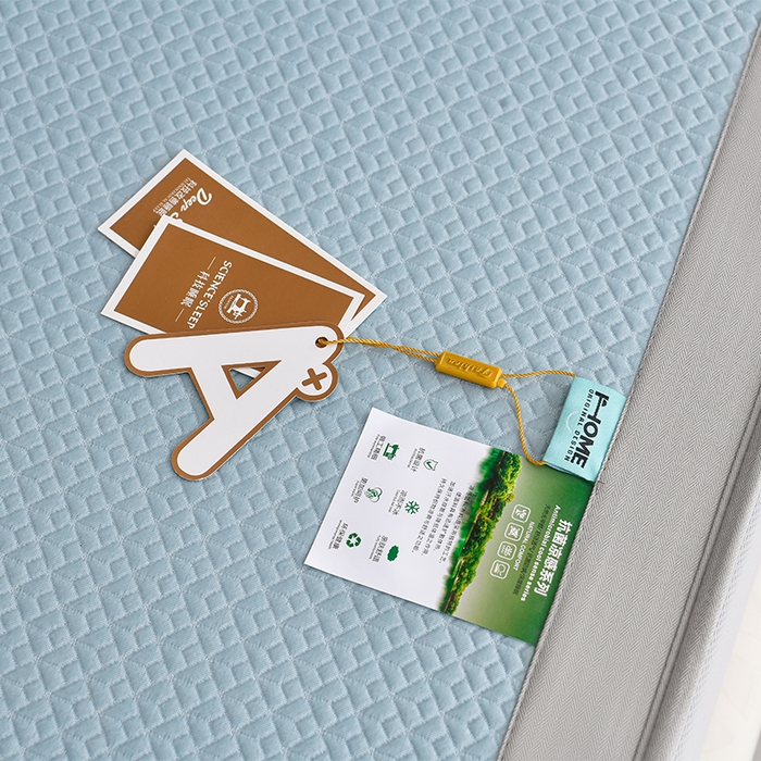 91家纺网 家纺一手货源 找家纺 小牛席业 2026新款爱家熊猫冷感豆豆席系列（床笠款） 蓝色