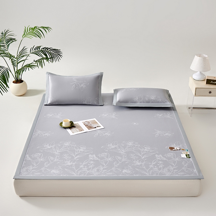 91家纺网 家纺一手货源 找家纺 （总）小牛席业 2026新款【实拍风格】双PE凉感-百合清凉冰丝席系列凉席藤席冰藤席冰丝席PE大提花