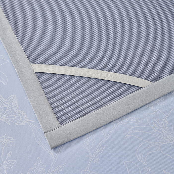 91家纺网 家纺一手货源 找家纺 小牛席业 2026新款【实拍风格】双PE凉感-百合清凉冰丝席系列 蓝色