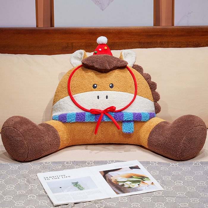 91家纺网 家纺一手货源 找家纺 仟亿莱 2026新款幸运小马大脚拥抱式腰靠 拥抱棕马