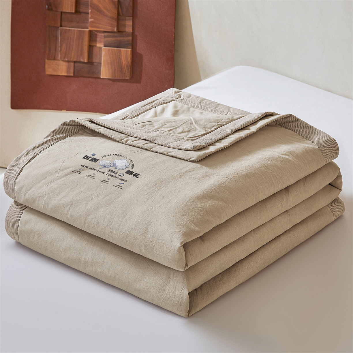 91家纺网 家纺一手货源 找家纺 （总）招财星家纺 2026新款棉花夏被无印风纯色新疆棉夏凉被空调被棉花夏被棉花被子百分百新疆棉（含质检报告买家秀）