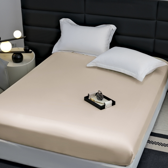 91家纺网 家纺一手货源 找家纺 宜家坊 2026春夏新款莱赛尔天丝夏被嵌绳款数码印花单床笠单床单 西子沙