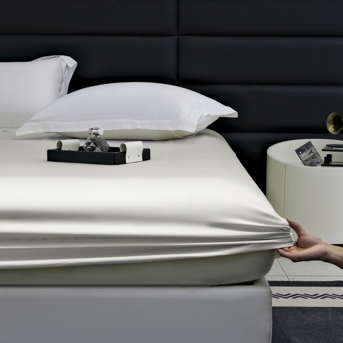 91家纺网 家纺一手货源 找家纺 宜家坊 2026春夏新款莱赛尔天丝夏被嵌绳款数码印花单床笠单床单 星灰色