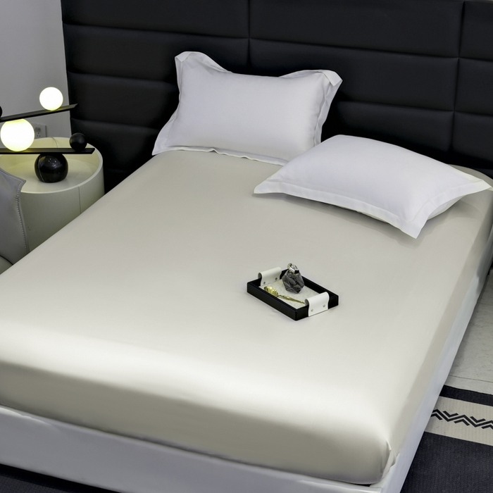 91家纺网 家纺一手货源 找家纺 宜家坊 2026春夏新款莱赛尔天丝夏被嵌绳款数码印花单床笠单床单 星灰色