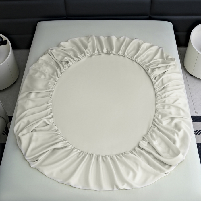 91家纺网 家纺一手货源 找家纺 宜家坊 2026春夏新款莱赛尔天丝夏被嵌绳款数码印花单床笠单床单 星灰色