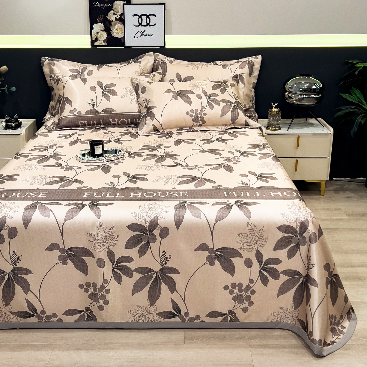 91家纺网 家纺一手货源 找家纺 许林 2026新款冰丝凉席床单款凉席三件套 莼季