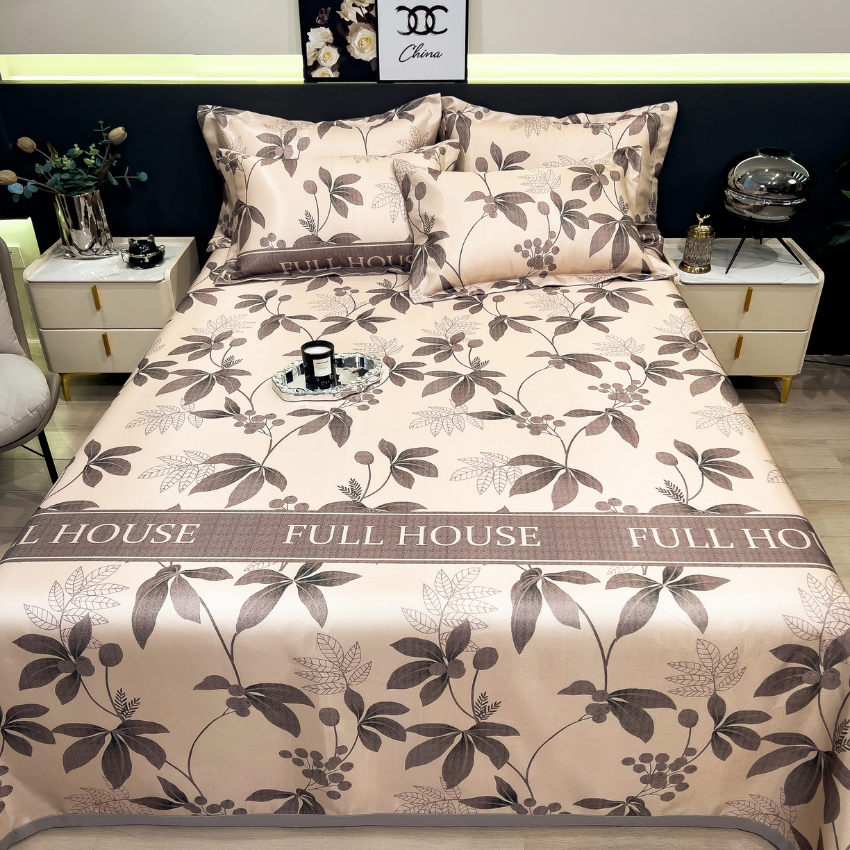 91家纺网 家纺一手货源 找家纺 许林 2026新款冰丝凉席床单款凉席三件套 莼季