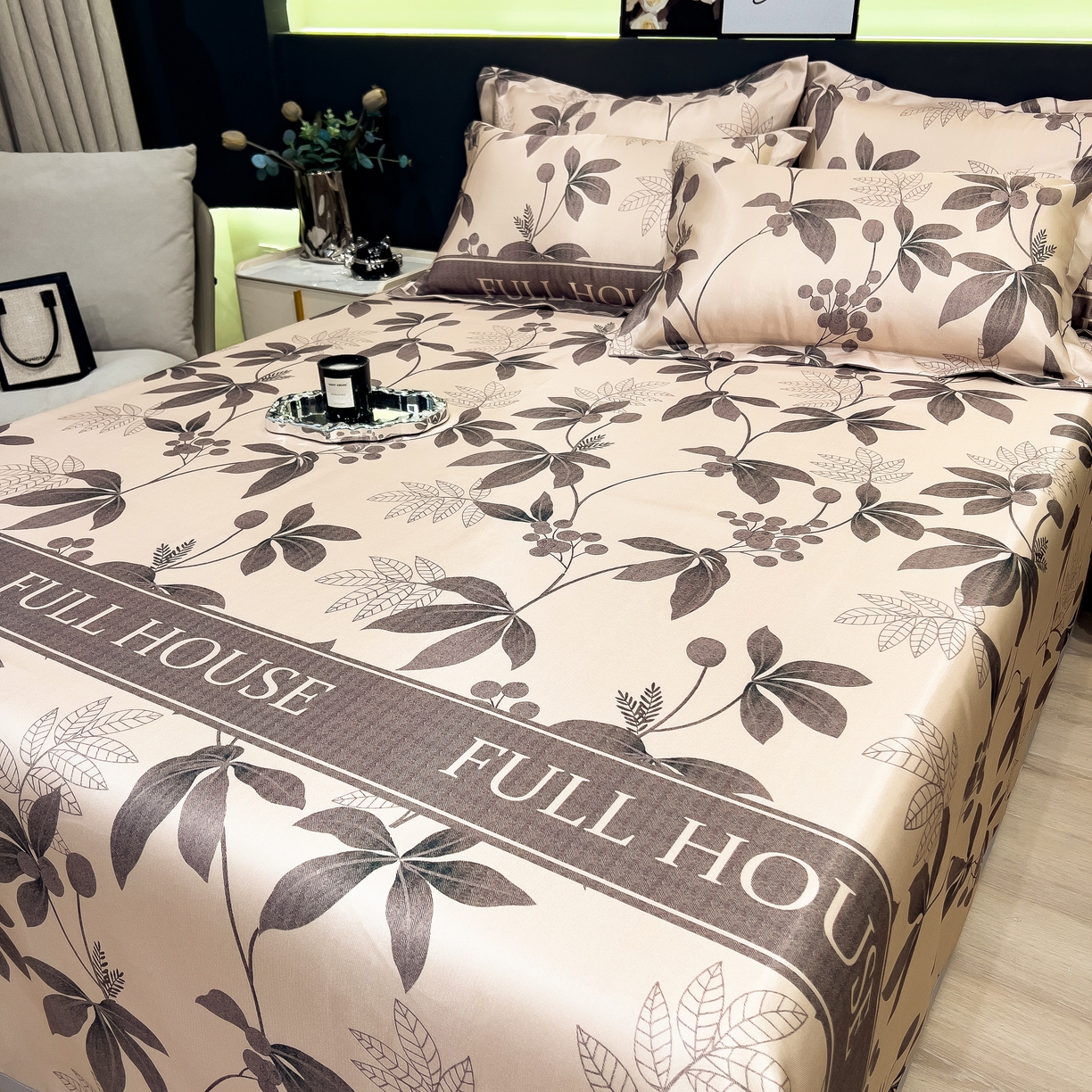 91家纺网 家纺一手货源 找家纺 许林 2026新款冰丝凉席床单款凉席三件套 莼季