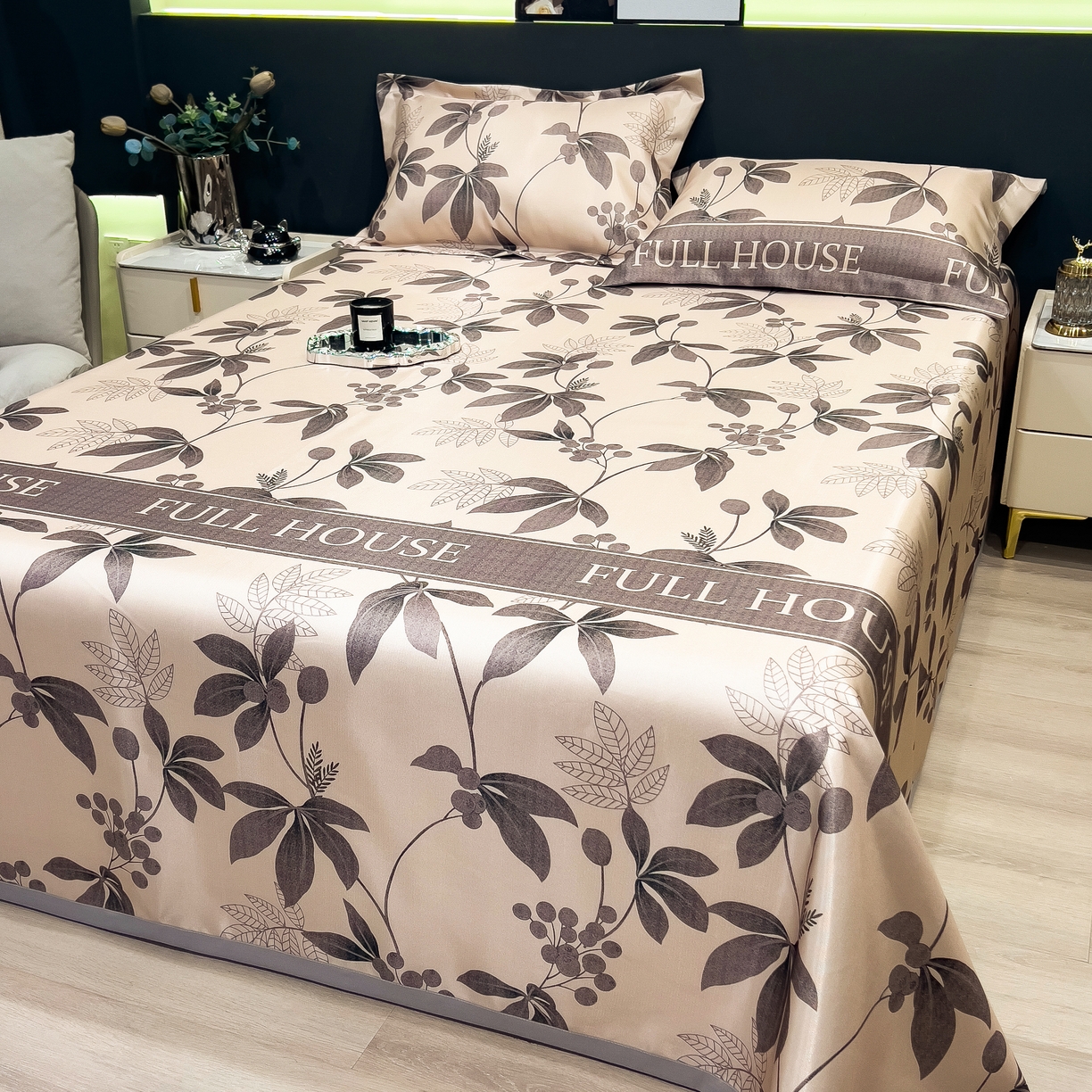 91家纺网 家纺一手货源 找家纺 许林 2026新款冰丝凉席床单款凉席三件套 莼季