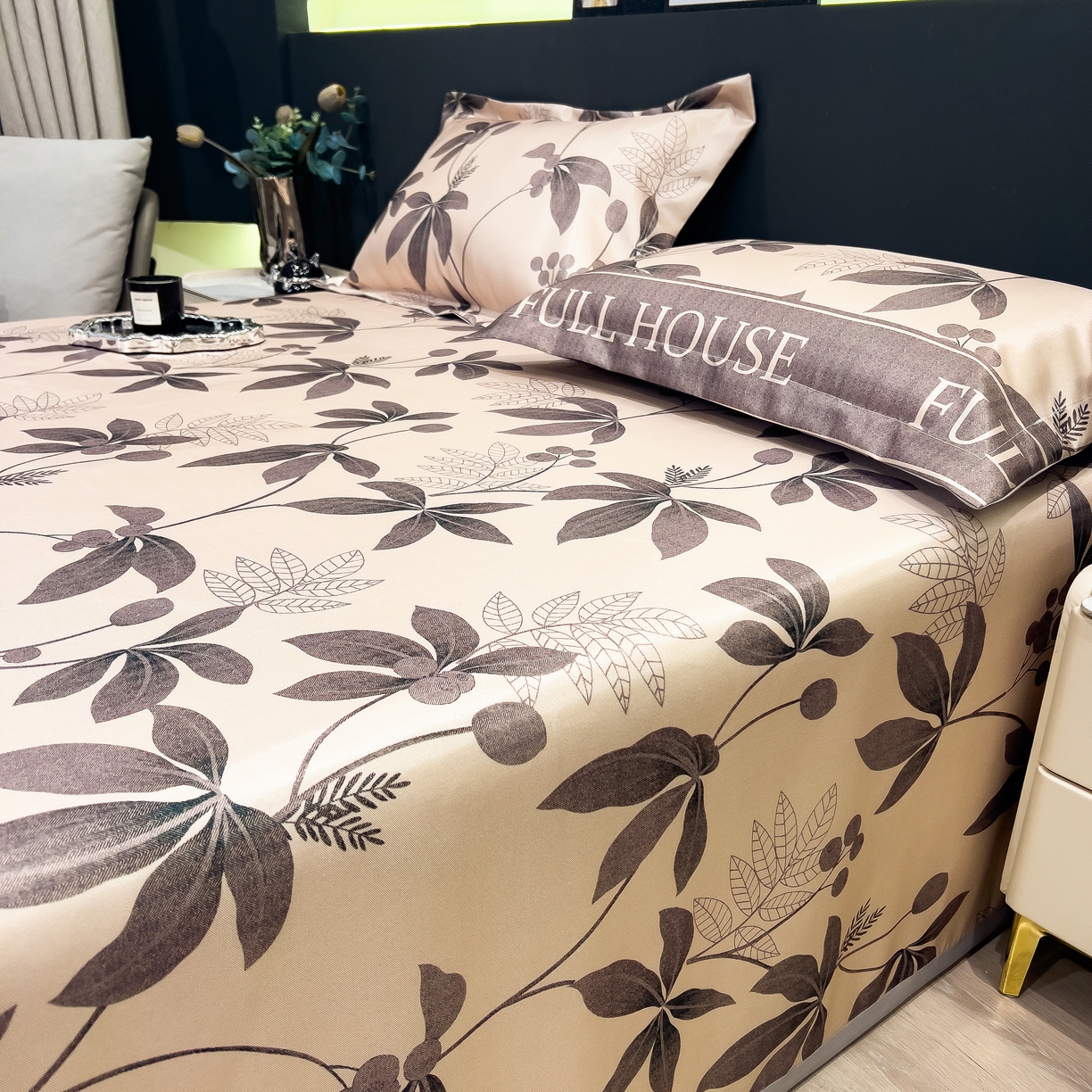 91家纺网 家纺一手货源 找家纺 许林 2026新款冰丝凉席床单款凉席三件套 莼季