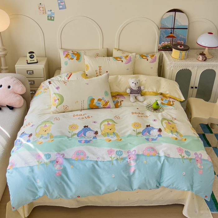 91家纺网 家纺一手货源 找家纺 （总）金丝鸟家纺 2026新款全棉纯棉斜纹特价款四件套