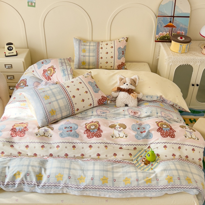 91家纺网 家纺一手货源 找家纺 （总）金丝鸟家纺 2026新款全棉纯棉斜纹特价款四件套