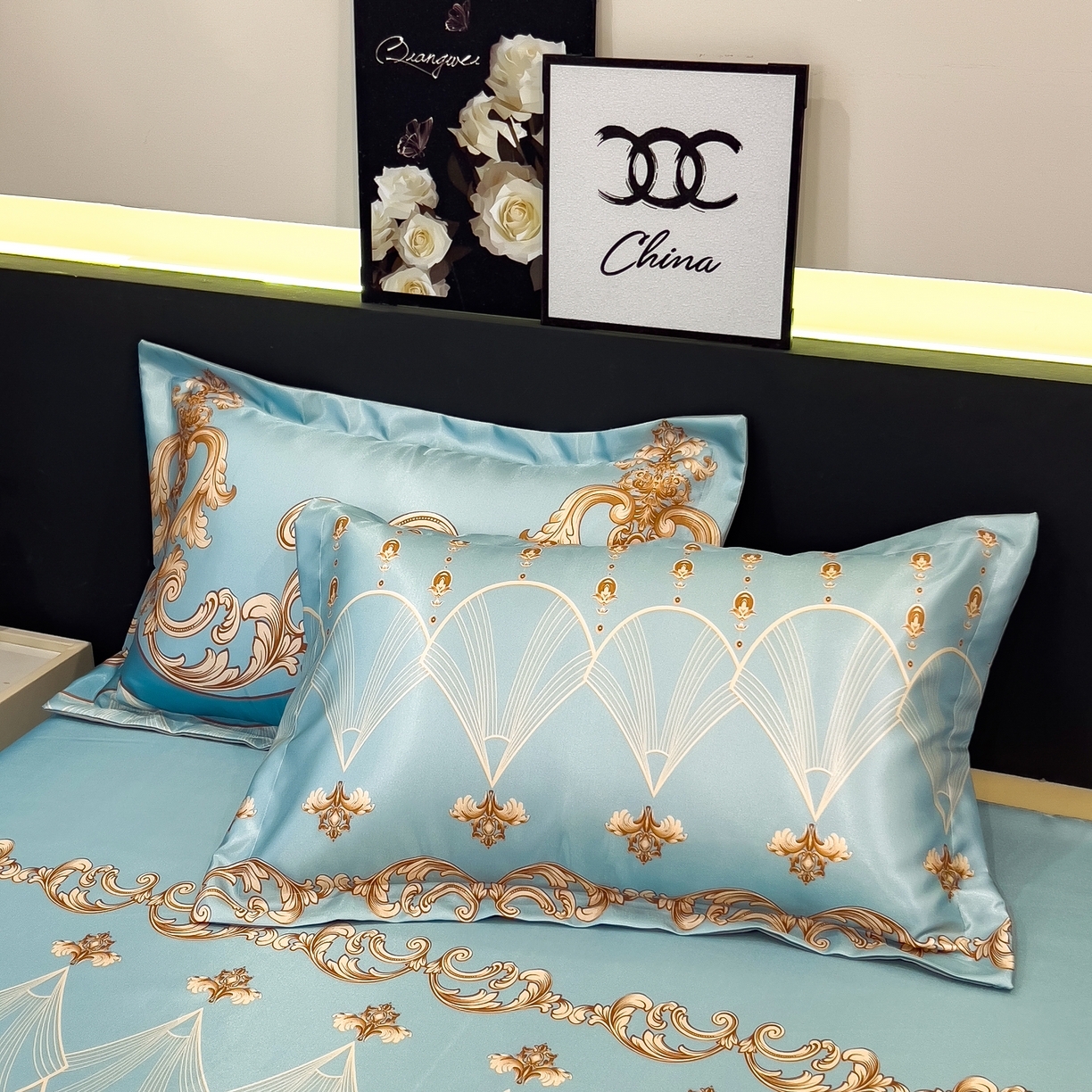 91家纺网 家纺一手货源 找家纺 许林 2026新款冰丝凉席床单款凉席三件套 牧夏